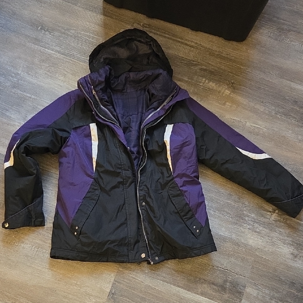 St. John's Bay Purple and Black Jacket